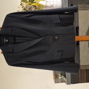 LOUBEN black blazer, lined, notched collar, MADE IN CANADA, Professional, 8